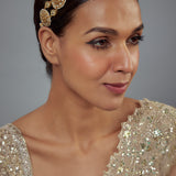 Saadgi Gold Plated Kundan, Polki Womens Maathapatti