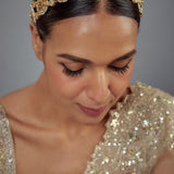 Saadgi Gold Plated Kundan, Polki Womens Maathapatti
