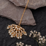 Gold Plated Womens Kundan, Polki Maangtikka