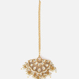 Gold Plated Womens Kundan, Polki Maangtikka