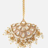 Gold Plated Womens Kundan, Polki Maangtikka