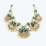 Gold Finish Semi-Precious Stone & Handmade Beaded Mala