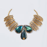 Gold Finish Zircon Necklace