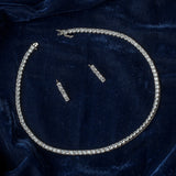 White Finish Zircons Necklace Set