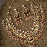 Rashmika Kundan Polki Necklace Set