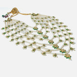 Gold Plated White Womens Pearl Long Necklace