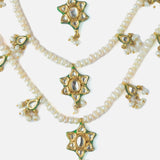 Gold Plated White Womens Pearl Long Necklace