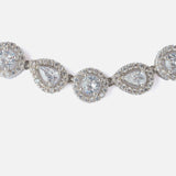 Silver Plated Womens Short Necklace Set with Pair of Earrings