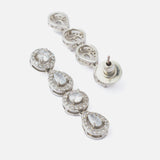 Silver Plated Womens Short Necklace Set with Pair of Earrings
