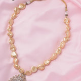 Florence Gold Plated Blue Womens Short Necklace Set