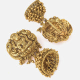 Gold Plated Womens Short Necklace Set with Pair of Earrings