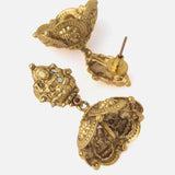 Gold Plated Womens Choker Necklace Set with Pair of Earrings