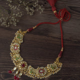 Gold Plated Multicolored Womens Short Necklace set