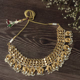 Gold Plated Womens Kundan Choker Necklace