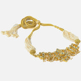 Gold Plated White Womens Kundan Choker Necklace
