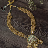 Gold Plated Womens Beads Long Necklace