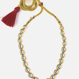 Gold Plated Womens Kundan Short Necklace