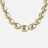 Gold Plated Womens Kundan Short Necklace