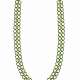Mint Green Double-Line Jaipuri Kundan Long Necklace