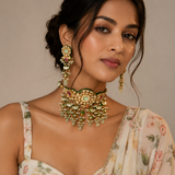 Meher Mint Jaipuri Kundan Choker Set