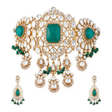 Emerald Elegance Polki Choker Set