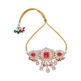 Ruby Royale Polki Choker Set