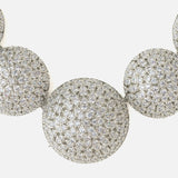 Silver Plated Zircon Short Necklace Set with Pair of Earrings, Bracelet & Ring