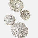 Silver Plated Zircon Short Necklace Set with Pair of Earrings, Bracelet & Ring