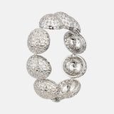 Silver Plated Zircon Short Necklace Set with Pair of Earrings, Bracelet & Ring