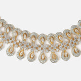 Gold Plated Womens Zircon Choker Necklace