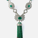 Antara Silver Plated MultiWomens Beaded Long Necklace set
