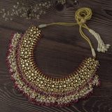 Gold Plated Red Womens Choker Necklace set