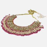 Gold Plated Red Womens Choker Necklace set