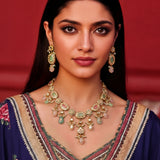 Kalpita Kundan Polki Necklace Set