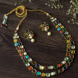 Marvienne Synthetic Stone Necklace Set