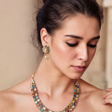 Marvienne Synthetic Stone Necklace Set