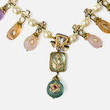 Florence Gold Plated Multicolored Contemporary Womens Short Necklace Set