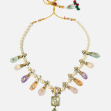 Florence Gold Plated Multicolored Contemporary Womens Short Necklace Set
