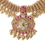 Isvaraah 2.0 Gold Plated Short Necklace Set with Pair of Earrings