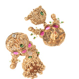 Isvaraah 2.0 Gold Plated Short Necklace Set with Pair of Earrings