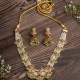 Isvaraah 2.0 Gold Plated Multicolored Choker Necklace Set with Pair of Earrings