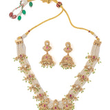 Isvaraah 2.0 Gold Plated Multicolored Choker Necklace Set with Pair of Earrings