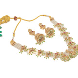 Isvaraah 2.0 Gold Plated Multicolored Choker Necklace Set with Pair of Earrings