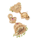 Isvaraah 2.0 Gold Plated Multicolored Choker Necklace Set with Pair of Earrings