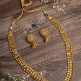 Isvaraah 2.0 Gold Plated Long Necklace Set with Pair of Earrings