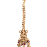 Isvaraah 2.0 Gold Plated Short Necklace Set with Maangtikka & Pair of Earrings