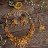 Isvaraah 2.0 Gold Plated Choker Necklace Set with Maangtikka & Pair of Earrings