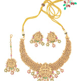 Isvaraah 2.0 Gold Plated Choker Necklace Set with Maangtikka & Pair of Earrings