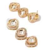 Isvaraah 2.0 Gold Plated Diamond Short Necklace Set with Pair of Earrings