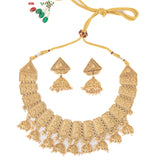 Isvaraah 2.0 Gold Plated Short Necklace Set with Pair of Earrings